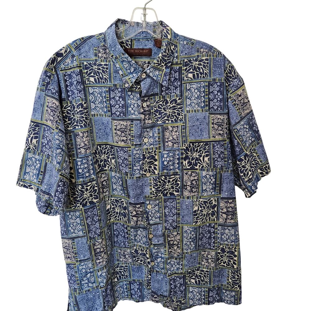 Men's Tori Richard Casual Multi Print Shirt, Size XL